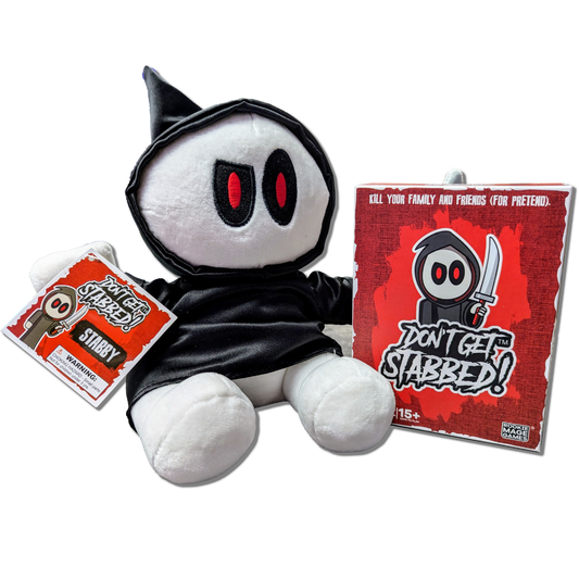 Don't Get Stabbed! Card Game and Plushy Bundle